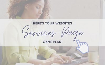 The Services Page Game Plan
