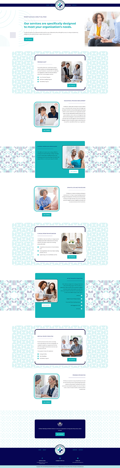 patient-services-website-design-sarah-abell-works-llc